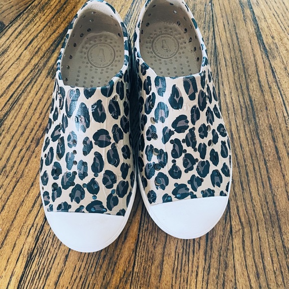 Native Shoes Other - Native girls slip on shoes leopard print. Size 12 kids. Easy to wash and wear!!